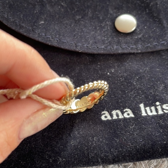 Ana Luisa 14k gold plated rope ring (slim) - Picture 4 of 6